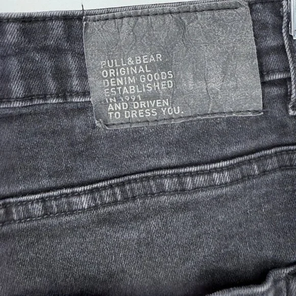 👖 Pull & Bear Washed Black Slim Fit Skinny Jeans 36 👖 - Picture 6 of 8